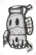 MMA gloves tattoo design idea