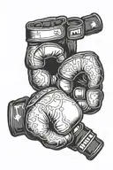 MMA gloves tattoo design idea