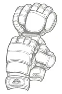 MMA gloves tattoo design idea