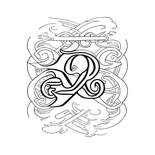 JRC as initials with 03 august 2001 tattoo design idea