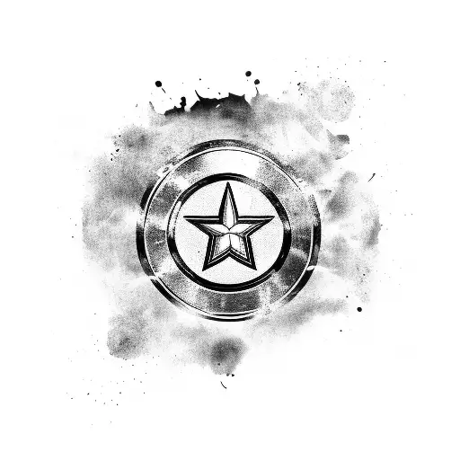 A Marvel-inspired football team logo with the client's family initials incorporated into it tattoo design idea