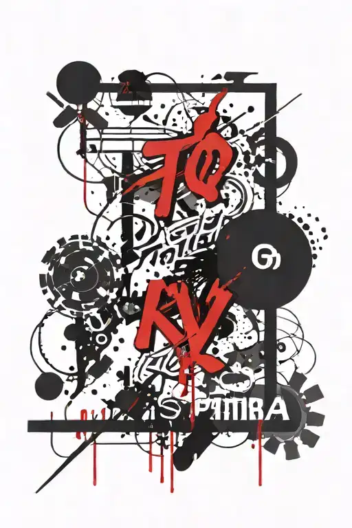 lettering with shadows tattoo design idea