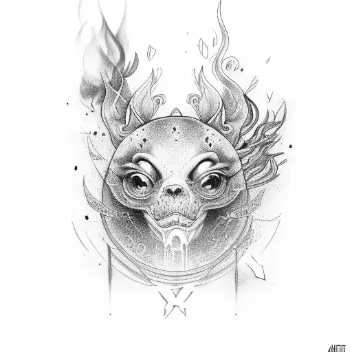 Fire pan Kitchen  tattoo design idea