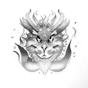 Fire pan Kitchen  tattoo design idea