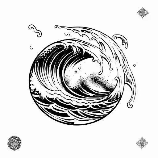 Ocean-inspired Fineline Tattoo