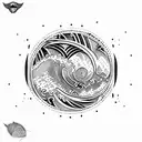 surfboard tattoo design idea