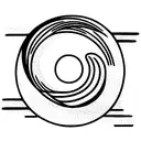 ocean wave barrel sun tattoo design idea