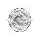 Ocean Wave sunset stars surf triangle tattoo design idea