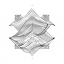 Ocean Wave sunset stars surf triangle tattoo design idea