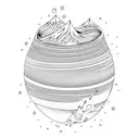 Ocean Wave Barrel tattoo design idea