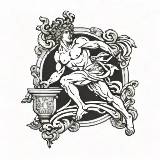apollo greek god tattoo design idea