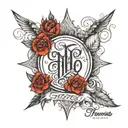 sketch name Thomas tattoo design idea