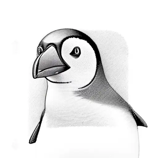 chilly willy penguin tattoo design idea