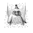 chilly willy penguin tattoo design idea