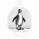 chilly willy penguin tattoo design idea