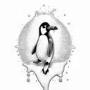 chilly willy penguin tattoo design idea