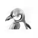 chilly willy penguin tattoo design idea