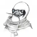 chilly willy penguin tattoo design idea