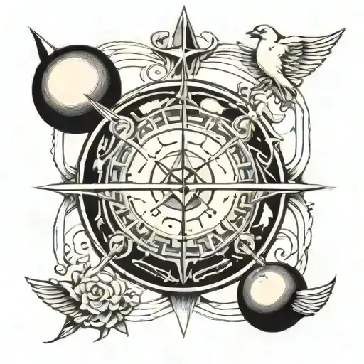 sphere tattoo design idea
