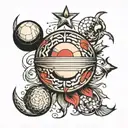 sphere tattoo design idea