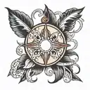 sphere tattoo design idea