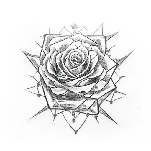 a chest peice rose with 9 thorns covering it and connecting to kurapikas chains running down my arm tattoo design idea