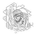 word "present" interlaced with a present design tattoo design idea