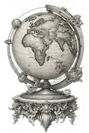 Atlas globe symbolizing tattoo design idea