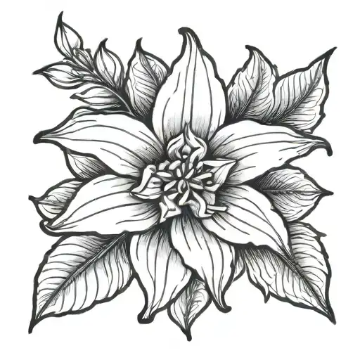 jasmin flower tattoo design idea