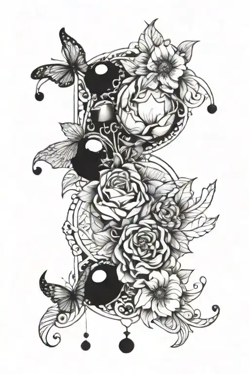 children's birthstone tattoo design idea