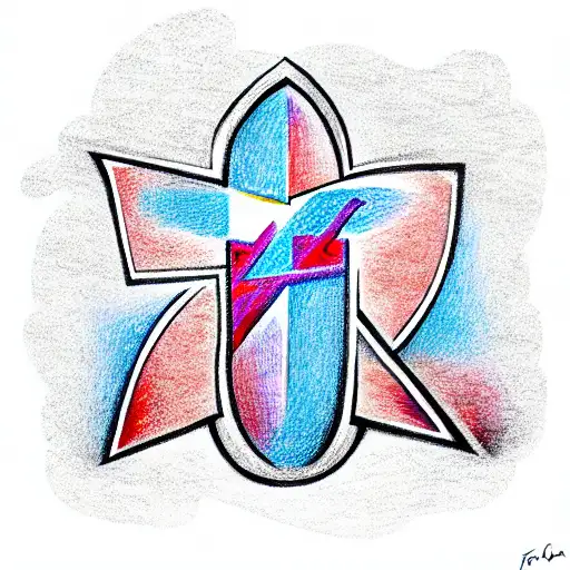 Christian Cross with the word Faith in it tattoo design idea