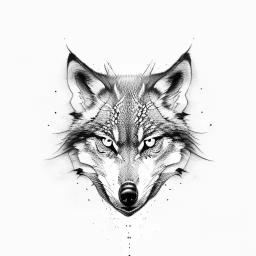 lone wolf  tattoo design idea