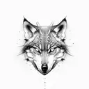 lone wolf  tattoo design idea
