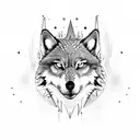 lone wolf  tattoo design idea