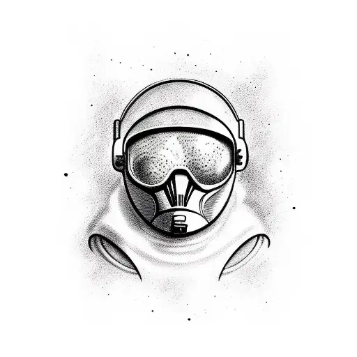 spaceman tattoo design idea