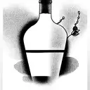 bottle wine  tattoo design idea