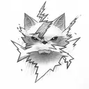 lightning and inside it represents many trips tattoo design idea