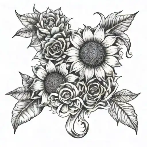 sunshine flowers you are my sunshine comes tattoo design idea