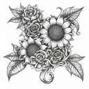 sunshine flowers you are my sunshine comes tattoo design idea