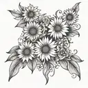 sunshine flowers you are my sunshine comes tattoo design idea