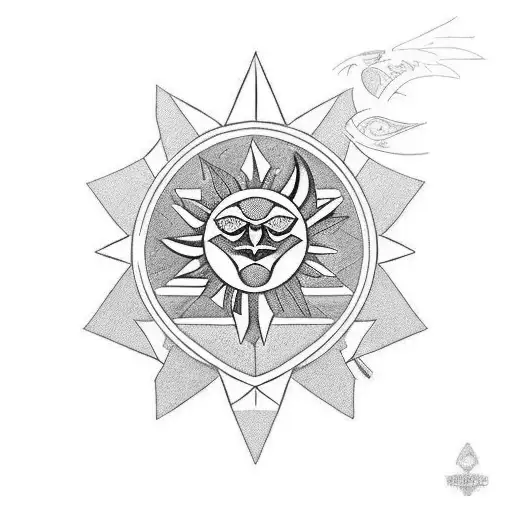 full sleeve left arm Kris creese sword Filipino culture 3 stars and the sun Philippine eagle waves and arrowstribal tattoo design idea