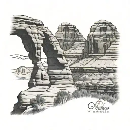 National Park Utah Delicate Arch tattoo design idea
