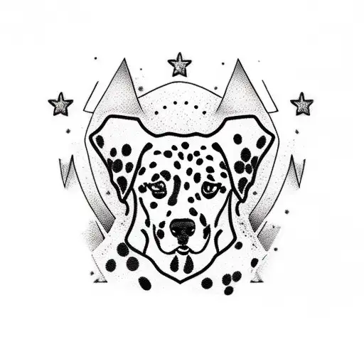 Dalmatian  tattoo design idea