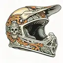 motocross helmet tattoo design idea
