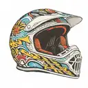 motocross helmet tattoo design idea