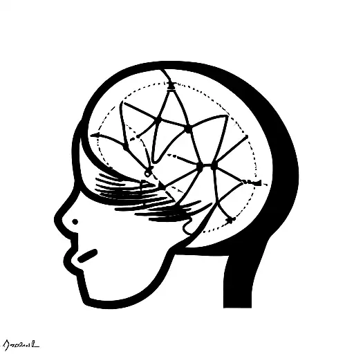 alas con un cerebro tattoo design idea