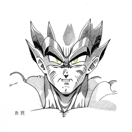 majin vegeta tattoo design idea