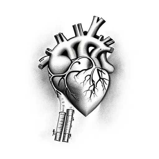 heart anatomy with the scripture 1st Corinthians 13 tattoo design idea