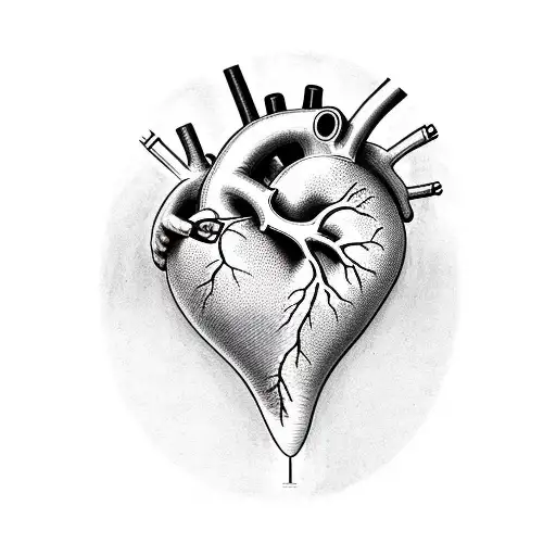 heart anatomy with the scripture 1st Corinthians 13 tattoo design idea