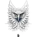 german eagle with 42 tattoo design idea